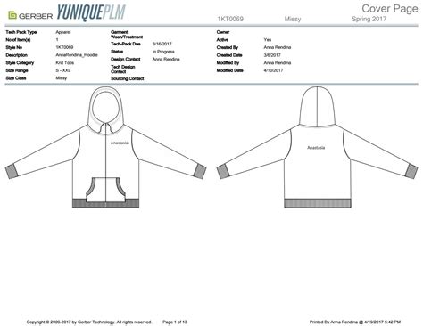 burberry sweatshirt measurements tech pack|FREE Hoodie Tech Pack Template .